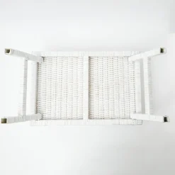 Mrs. Alice Trays & Liners|White Scalloped Rattan Breakfast Tray