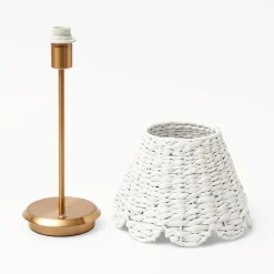 Mrs. Alice Lamps & Lighting|White Seagrass Lampshade