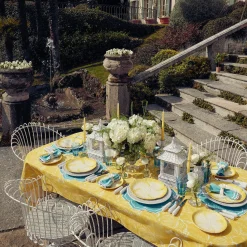 Mrs. Alice Starter Plates|Yellow Capri Lettuce Dinner & Starter Plates (Set Of 8)