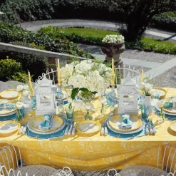 Mrs. Alice Starter Plates|Yellow Capri Lettuce Dinner & Starter Plates (Set Of 8)