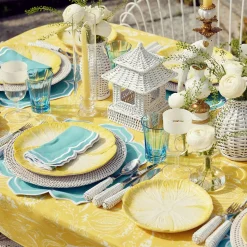 Mrs. Alice Starter Plates|Yellow Capri Lettuce Dinner & Starter Plates (Set Of 8)