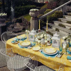 Mrs. Alice Crockery Sets|Yellow Capri Lettuce Dinner Plates (Set Of 4)