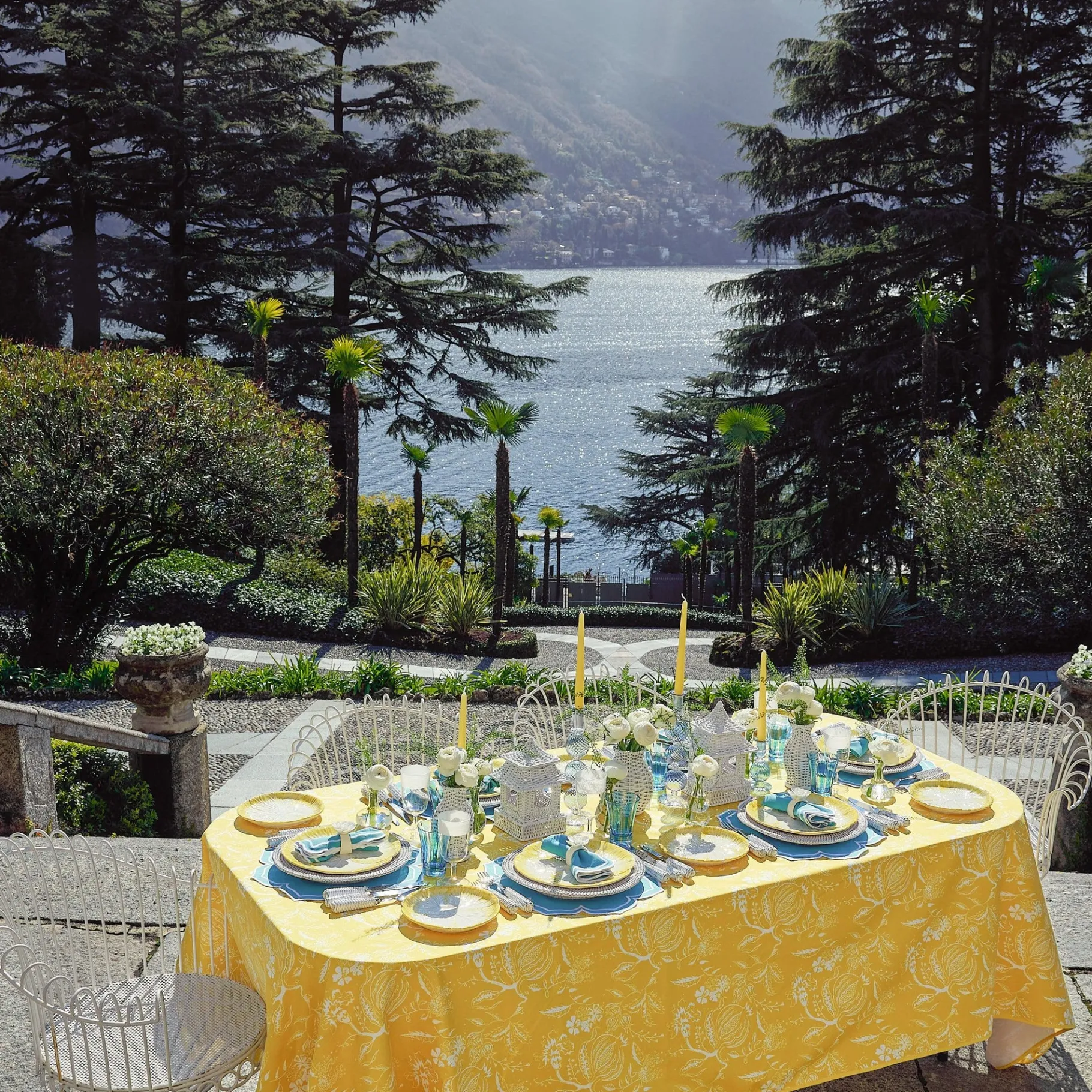 Mrs. Alice Crockery Sets|Yellow Capri Lettuce Starter Plates (Set Of 4)