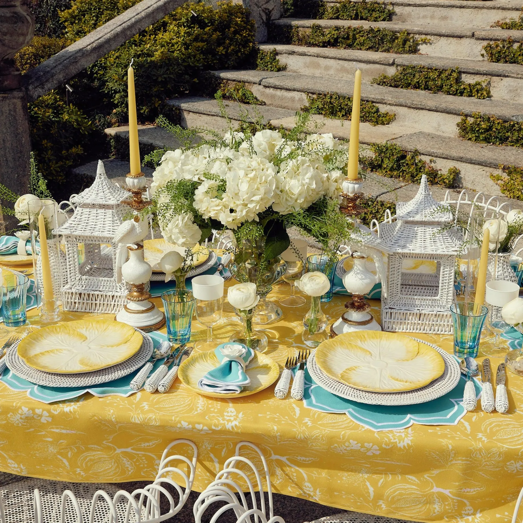 Mrs. Alice Candlescapes|Yellow Melograno Candlescape