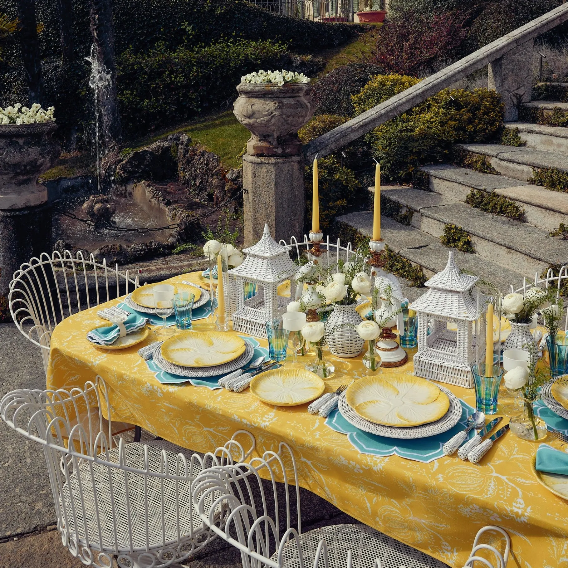 Mrs. Alice Candlescapes|Yellow Melograno Candlescape