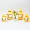 Mrs. Alice Candle Holders|Yellow Pagoda Lantern Set
