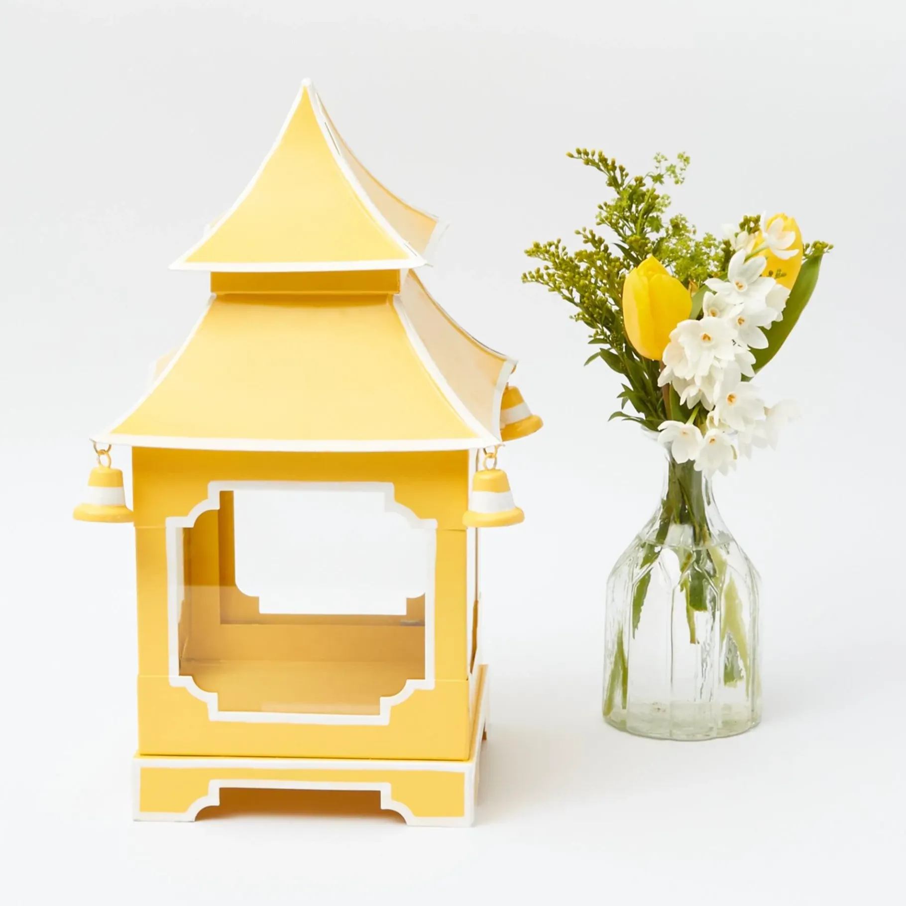 Mrs. Alice Candle Holders|Yellow Pagoda Lantern Set